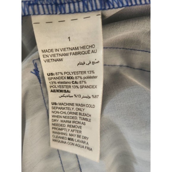 Chico's 1 by Zenergy Pants Sz Medium Crop Golf Neema Cargo Tie Dye Blue … - Picture 5 of 6